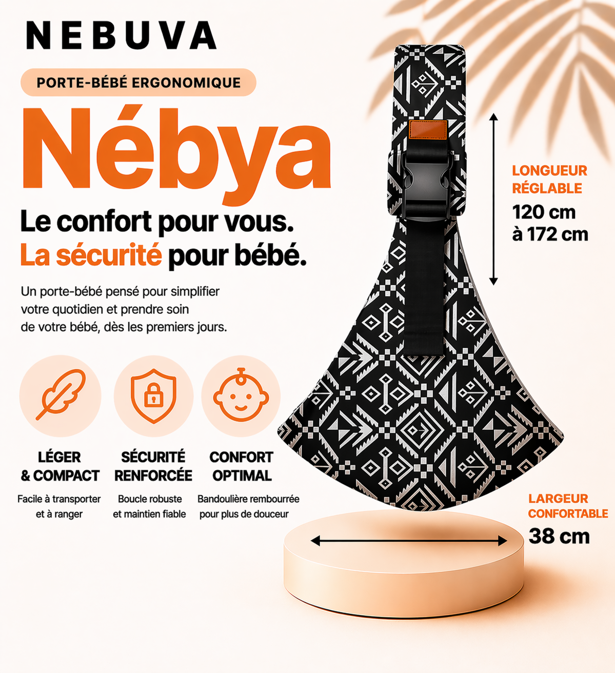 Nébya - Soulage ton dos sans poser ton bébé 👶